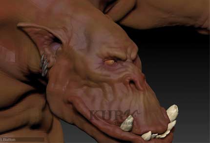 Orc Series: Advanced Texturing with ZBrush 3.5 - Head